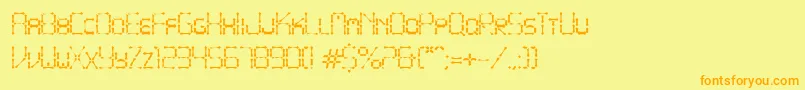 Poinif Font – Orange Fonts on Yellow Background