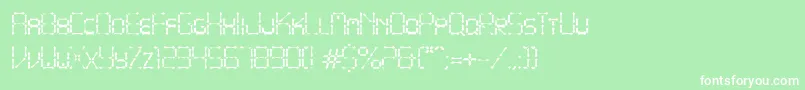 Poinif Font – White Fonts on Green Background