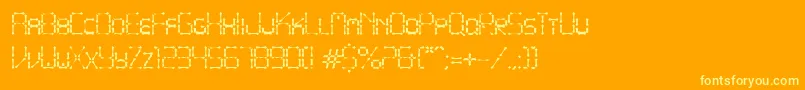 Poinif Font – Yellow Fonts on Orange Background