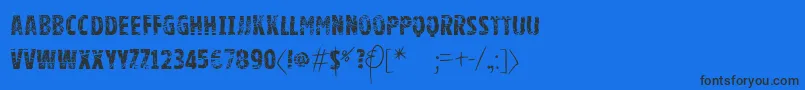 Vtksgoodluckforyou Font – Black Fonts on Blue Background