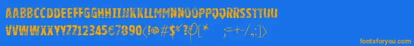 Police Vtksgoodluckforyou – polices orange sur fond bleu