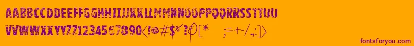Vtksgoodluckforyou Font – Purple Fonts on Orange Background
