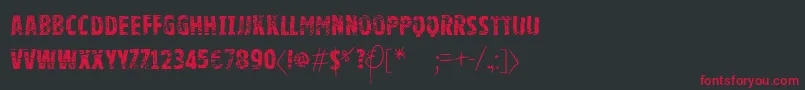 Vtksgoodluckforyou Font – Red Fonts on Black Background
