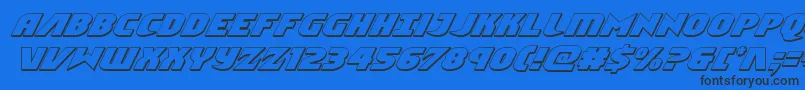 Ninjagarden3Dital Font – Black Fonts on Blue Background
