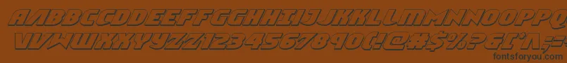 Ninjagarden3Dital Font – Black Fonts on Brown Background
