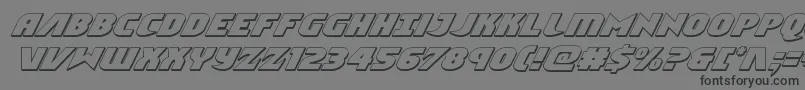 Ninjagarden3Dital-Schriftart – Schwarze Schriften auf grauem Hintergrund