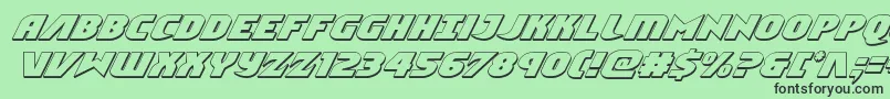 Ninjagarden3Dital Font – Black Fonts on Green Background