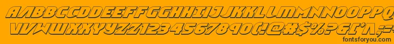 Ninjagarden3Dital Font – Black Fonts on Orange Background