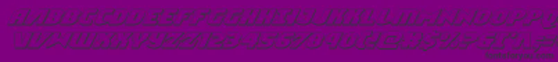 フォントNinjagarden3Dital – 紫の背景に黒い文字