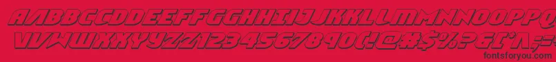 Ninjagarden3Dital Font – Black Fonts on Red Background