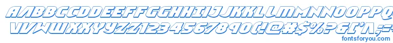 Ninjagarden3Dital-Schriftart – Blaue Schriften auf weißem Hintergrund
