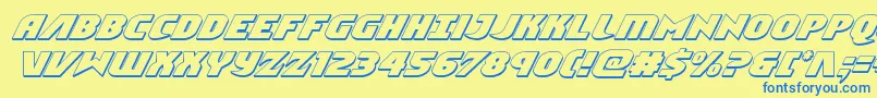Ninjagarden3Dital Font – Blue Fonts on Yellow Background