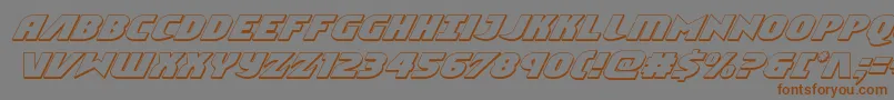Ninjagarden3Dital-fontti – ruskeat fontit harmaalla taustalla