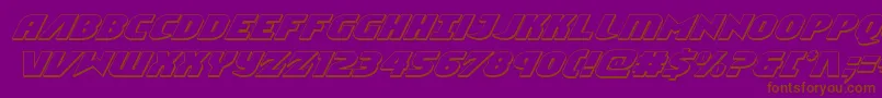 Ninjagarden3Dital Font – Brown Fonts on Purple Background