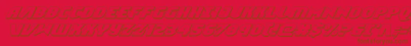 Ninjagarden3Dital Font – Brown Fonts on Red Background