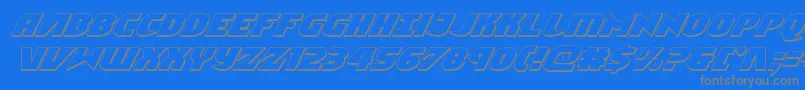 Шрифт Ninjagarden3Dital – серые шрифты на синем фоне