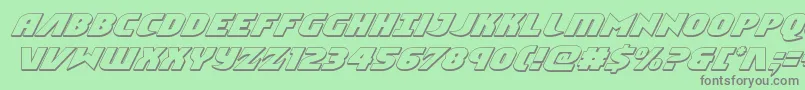 Ninjagarden3Dital Font – Gray Fonts on Green Background