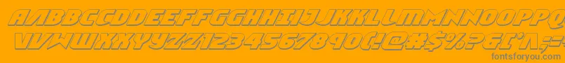 Ninjagarden3Dital-fontti – harmaat kirjasimet oranssilla taustalla