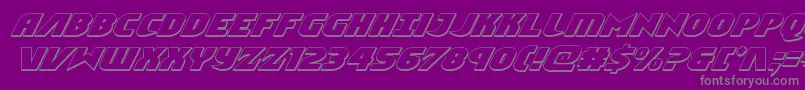 Ninjagarden3Dital Font – Gray Fonts on Purple Background