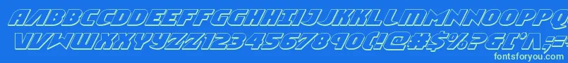Ninjagarden3Dital Font – Green Fonts on Blue Background