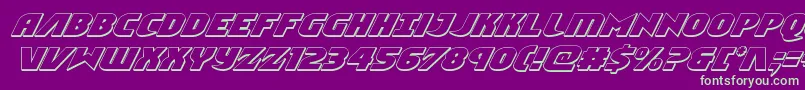 Ninjagarden3Dital Font – Green Fonts on Purple Background