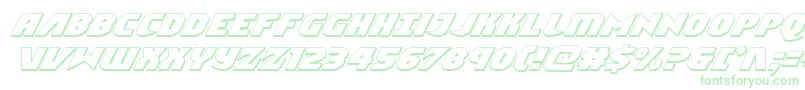 Ninjagarden3Dital Font – Green Fonts on White Background