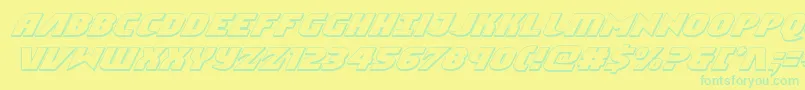 Ninjagarden3Dital Font – Green Fonts on Yellow Background
