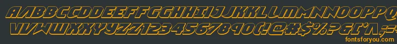 Шрифт Ninjagarden3Dital – оранжевые шрифты на чёрном фоне