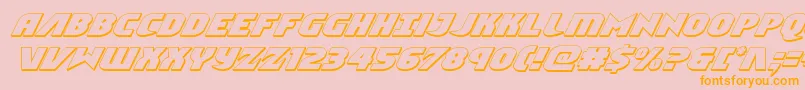 Ninjagarden3Dital-fontti – oranssit fontit vaaleanpunaisella taustalla