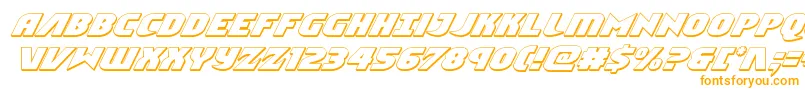 Ninjagarden3Dital Font – Orange Fonts on White Background