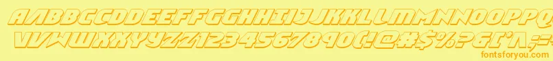 Шрифт Ninjagarden3Dital – оранжевые шрифты на жёлтом фоне
