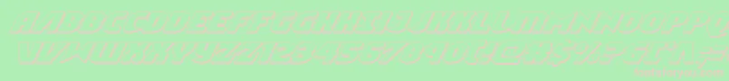 フォントNinjagarden3Dital – 緑の背景にピンクのフォント