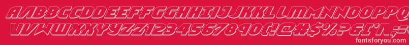 Шрифт Ninjagarden3Dital – розовые шрифты на красном фоне