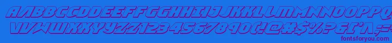 Ninjagarden3Dital-fontti – violetit fontit sinisellä taustalla