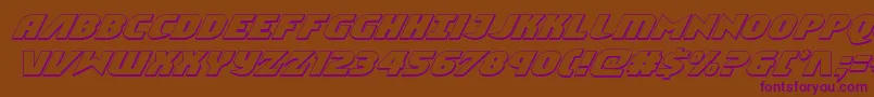 Ninjagarden3Dital Font – Purple Fonts on Brown Background