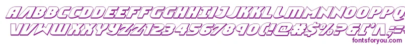 Police Ninjagarden3Dital – polices violettes sur fond blanc