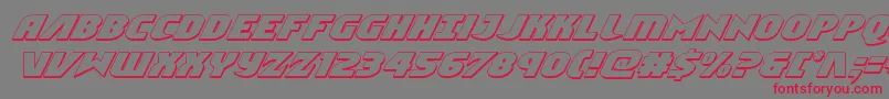 Шрифт Ninjagarden3Dital – красные шрифты на сером фоне