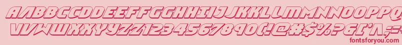 Ninjagarden3Dital-fontti – punaiset fontit vaaleanpunaisella taustalla