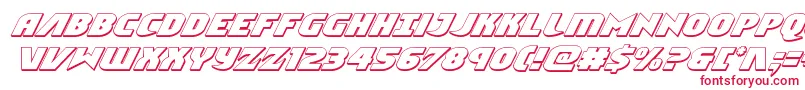 Ninjagarden3Dital-fontti – punaiset fontit valkoisella taustalla