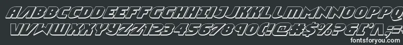 Ninjagarden3Dital-Schriftart – Weiße Schriften auf schwarzem Hintergrund