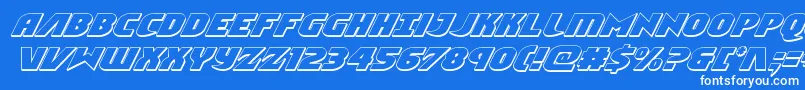 Шрифт Ninjagarden3Dital – белые шрифты на синем фоне