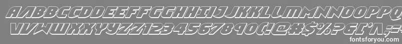 フォントNinjagarden3Dital – 灰色の背景に白い文字