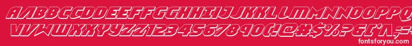 Ninjagarden3Dital-Schriftart – Weiße Schriften auf rotem Hintergrund