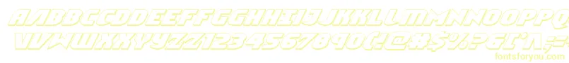 Police Ninjagarden3Dital – polices jaunes sur fond blanc