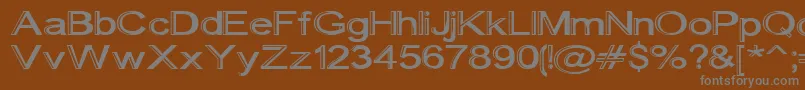 フォントSkunkline – 茶色の背景に灰色の文字