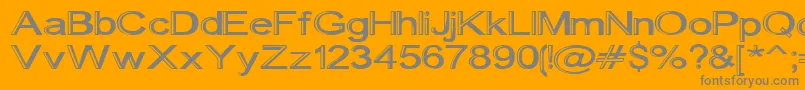 Skunkline Font – Gray Fonts on Orange Background