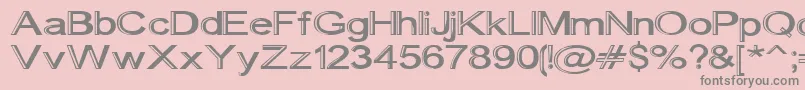 フォントSkunkline – ピンクの背景に灰色の文字