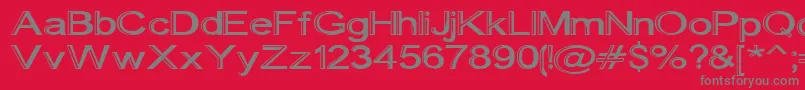 Skunkline Font – Gray Fonts on Red Background