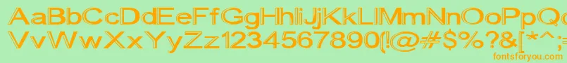 Skunkline Font – Orange Fonts on Green Background