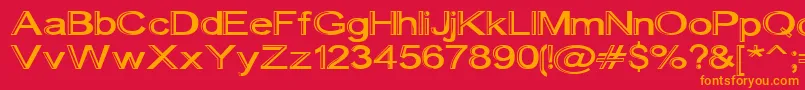 Skunkline Font – Orange Fonts on Red Background